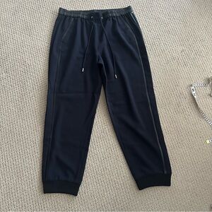 Karen Millen Jogger Pants with leather trims